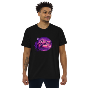 camiseta justa com modelagem reta masculina preta