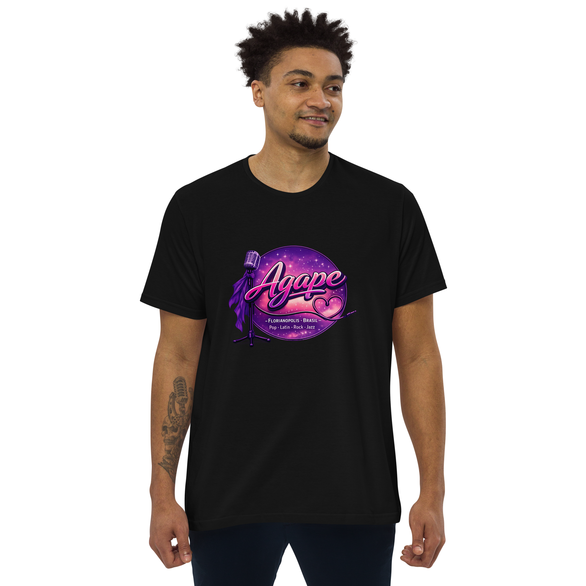 camiseta justa com modelagem reta masculina preta camiseta justa com modelagem reta masculina preta