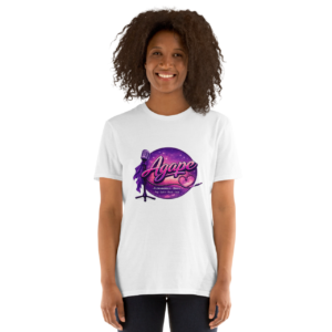 camiseta unissex com mangas curtas