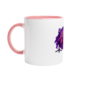 caneca de cerâmica branca 325 ml (11 onças) com interior colorido