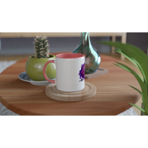 Caneca de cerâmica branca 325 ml com interior colorido 17738c82-a454-4f69-894a-9aecd1213ecd