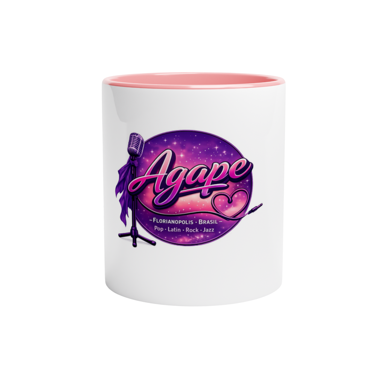 caneca de cerâmica branca 325 ml (11 onças) com interior colorido caneca de cerâmica branca 325 ml (11 onças) com interior colorido